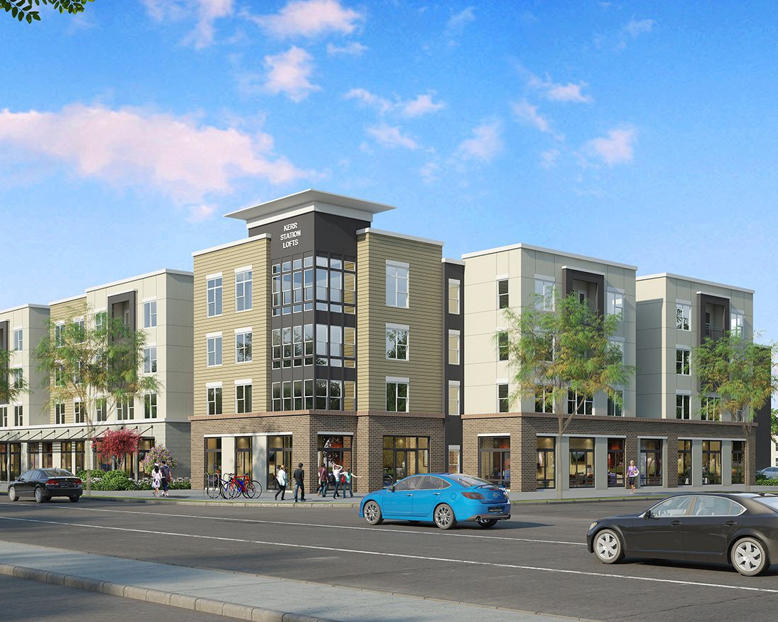 A rendering of the Uncommon Wilmington apartments