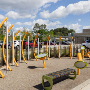 Playground equipment at a park.