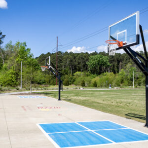 Basketball courts at a park.