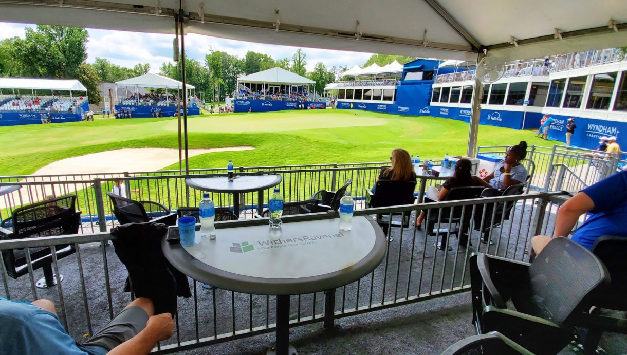 View of Wyndham Championshp 2019 from WithersRavenel-sponsored tent