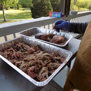 Trays of food