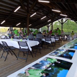 an eating area