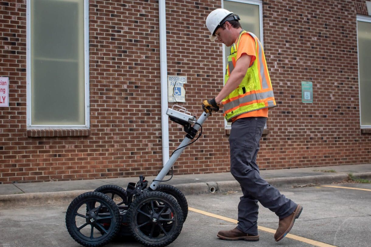 a worker operating equipment