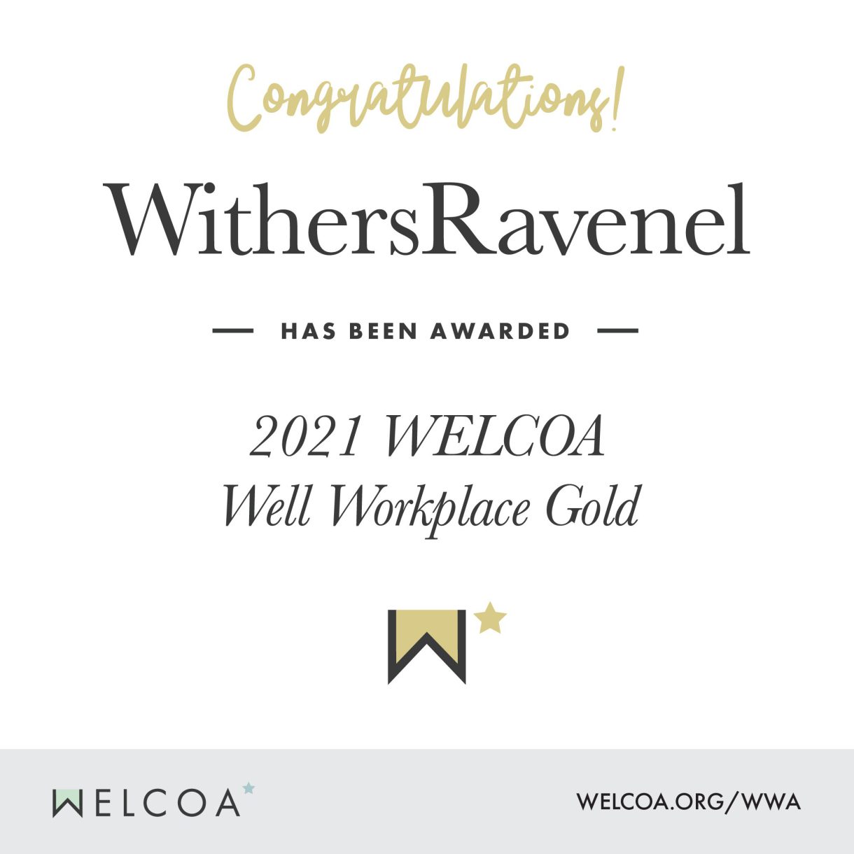 WithersRavenel receives Well Workplace Award