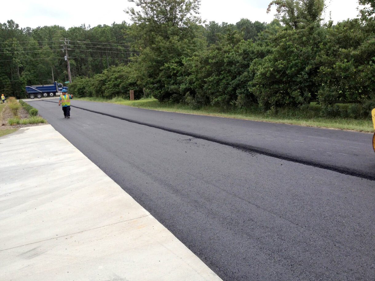 a road being paved