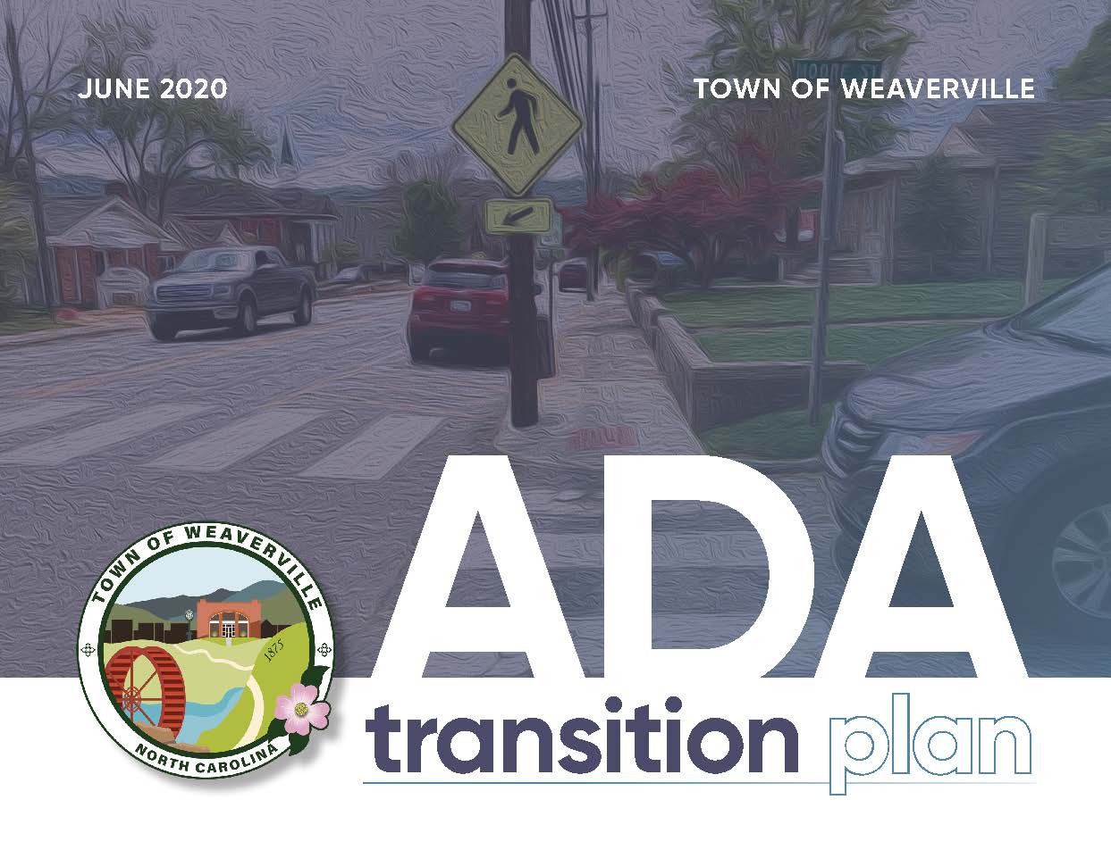 The cover art of the Weaverville ADA Transition Plan, a program designed to improve customer engagement with citizens
