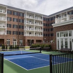 Tennis courts at Hayes Barton Place.