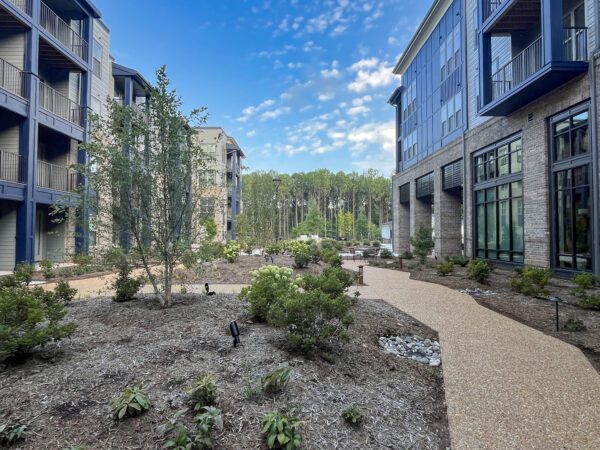 Walkway at a living facility.