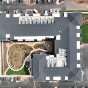 Aerial photograph of a living complex.
