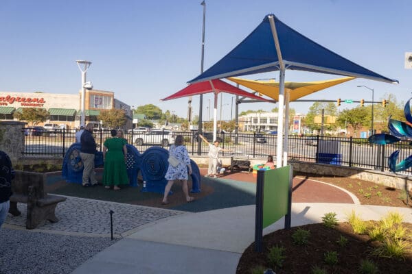 Images from a sensory garden at High Point Public Library.