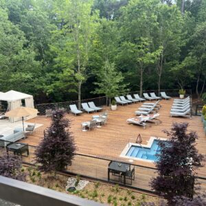 Umstead Hotel & Spa Pool Amenity Area and Rain Garden