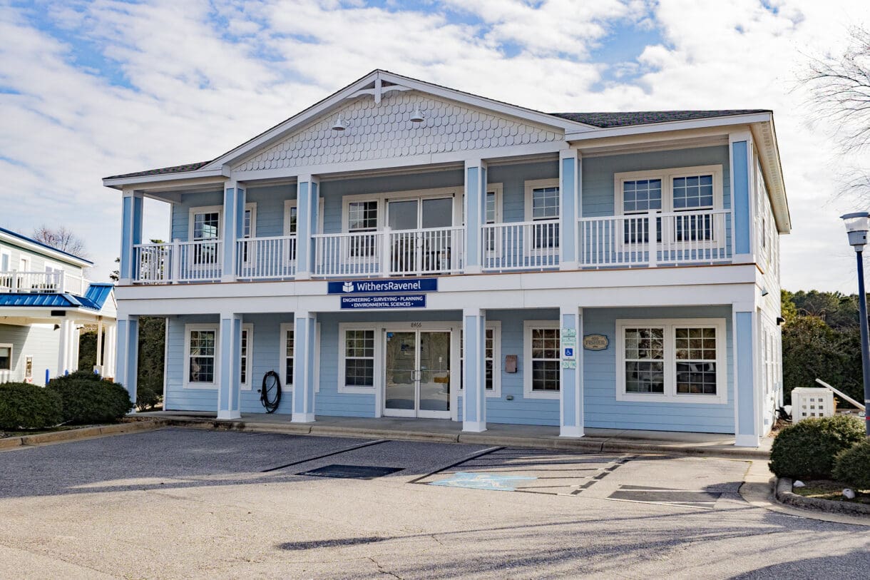 An exterior image of WithersRavenel's office in Powells Point.
