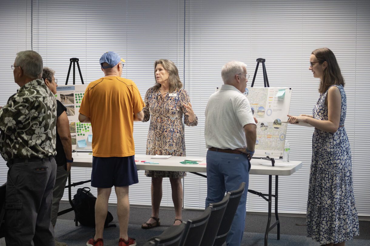 An open house where the public could comment on community planning initiative.