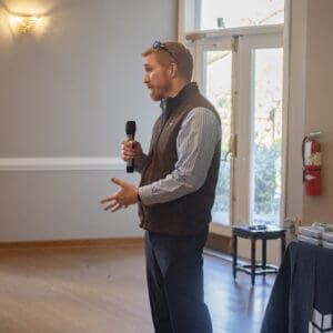 Company leader speaks at professional event