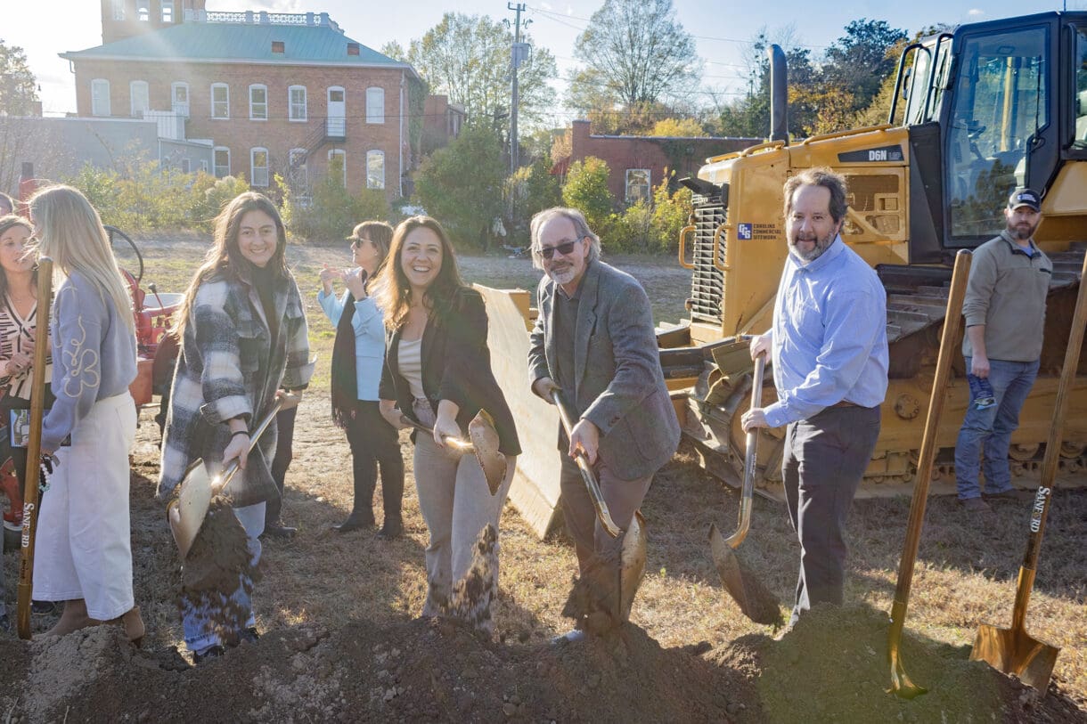 team members at groundbreaking for Sanford Agricultural Marketplace.