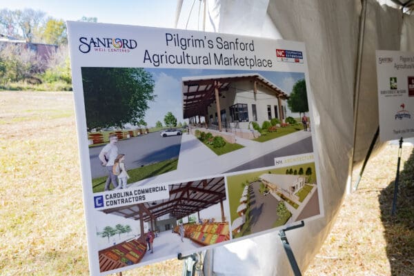 Visual renderings for Sanford Agricultural Marketplace.