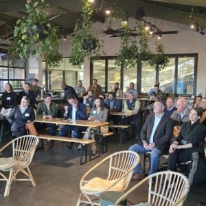 Attendees at Charlotte land developer panel discussion