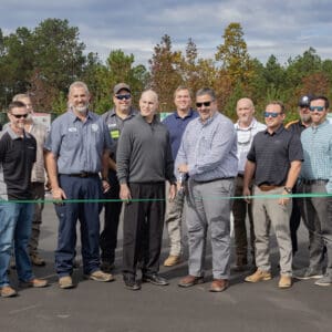 Ribbon cutting at Aberdeen landfill collection site.