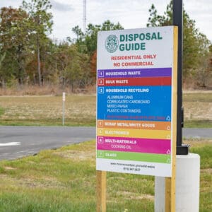 Signage at Aberdeen landfill collection site