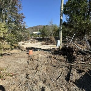 Spruce Pine Wastewater Treatment Plant and site after Hurricane Helene