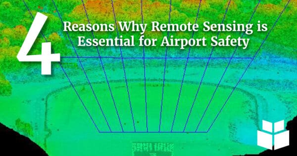 An image with text for the title of an article about remote sensing for airport safety.