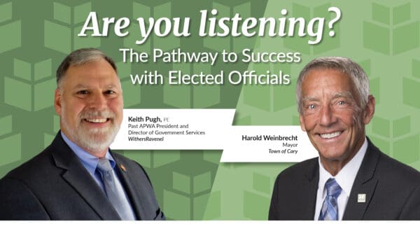 An image with two WithersRavenel employees adjacent from one another with text in between them. The text is promoting their presentation together.