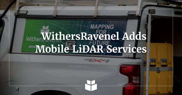 An image of a WithersRavenel truck to promote the firm's Mobile LiDAR services.