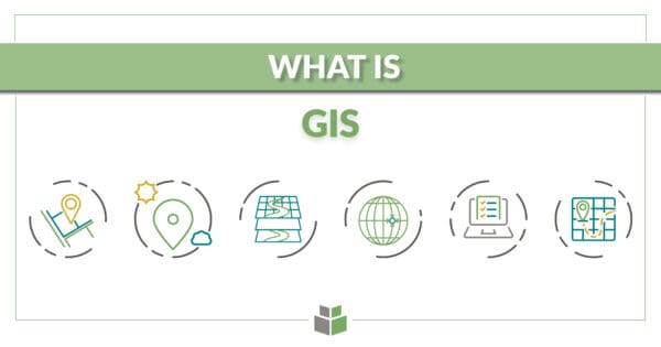 A graphic with the text "What is GIS" with icons related to GIS services.