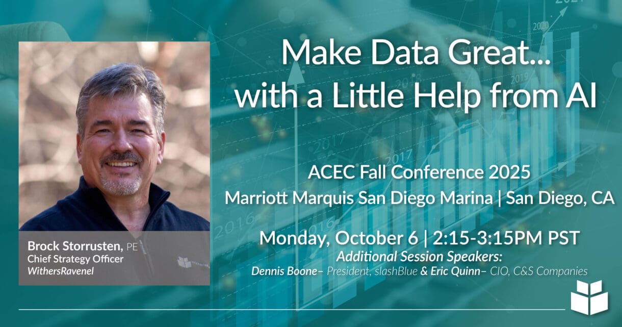 A speaker graphic of a WithersRavenel employee for the 2025 Fall ACEC Conference