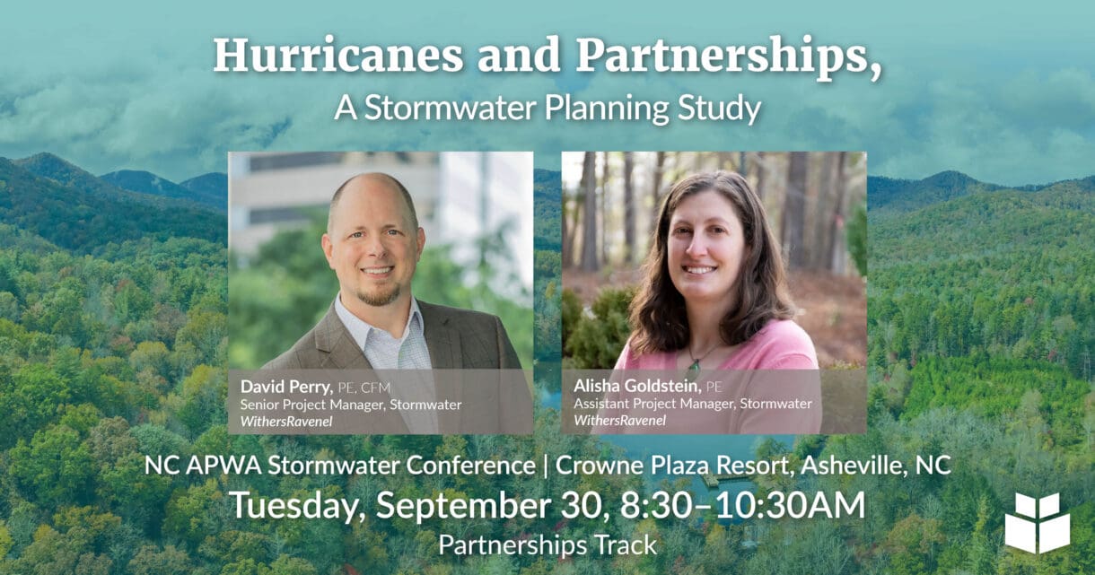 An image of two individuals who will be speaking on a stormwater planning study.