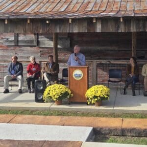 A ribbon cutting ceremony at Smith Farm Park in Mars Hill, NC.