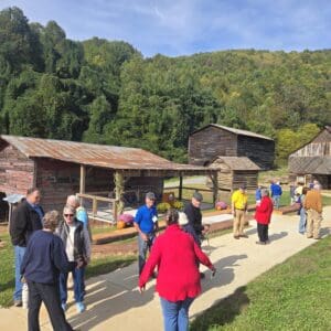 A ribbon cutting ceremony at Smith Farm Park in Mars Hill, NC.