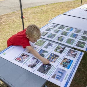 People gathering at Graham Regional Park to discuss improvements through the Graham Regional Park Master Plan.