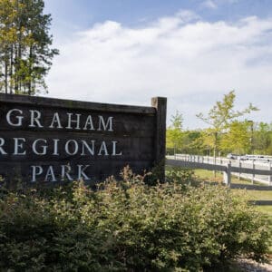 A sign at Graham Regional Park.