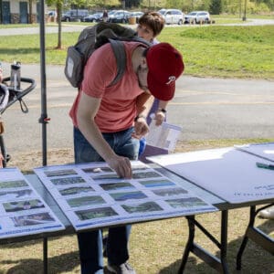 People gathering at Graham Regional Park to discuss improvements through the Graham Regional Park Master Plan.