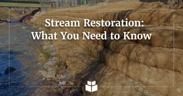 Stream restoration construction in progress