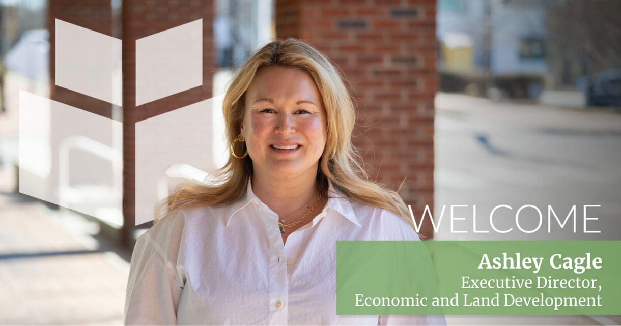 A new hire graphic of Ashely Cagle.