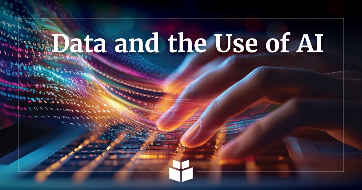 A graphic image depicting the transfer of data and intelligence.