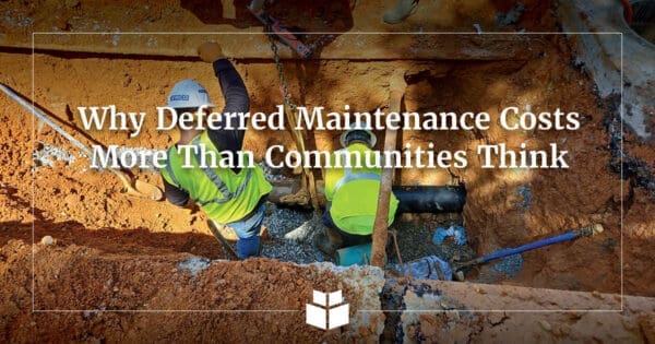 Staff professionals working to repair a sewer pipe.