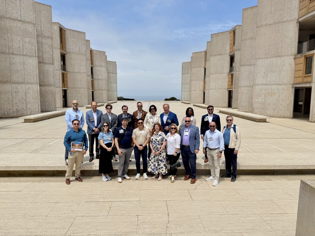People gathered together for a group photo.