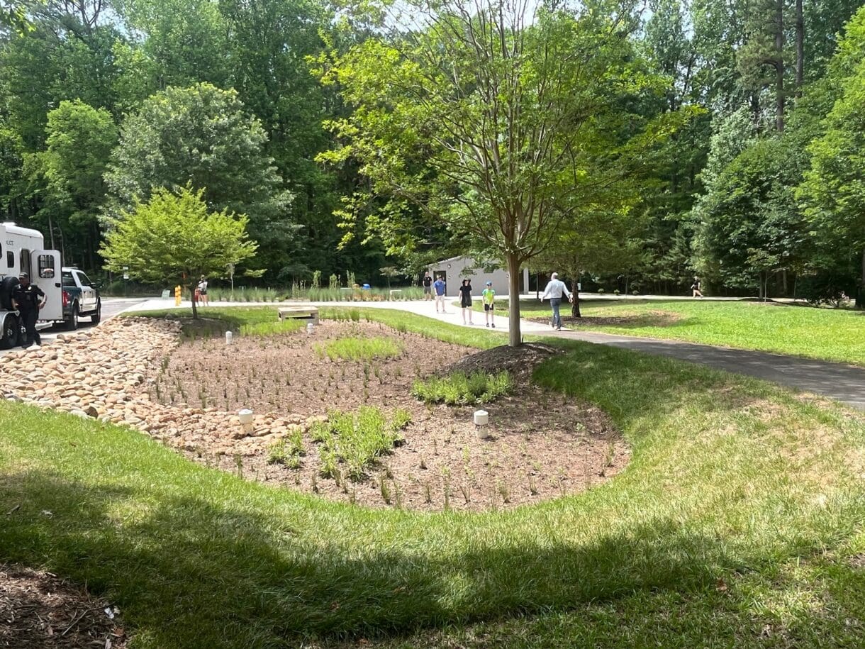 A stormwater runoff area.