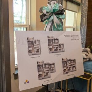 Floor plans that are available at Parkside Apartments.