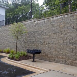 A retention wall.