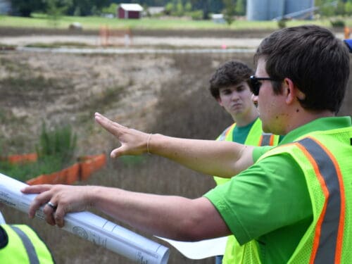 WithersRavenel interns tour the Broadmoor residential development site in Rolesville, North Carolina