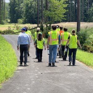 WithersRavenel interns tour the Broadmoor residential development site in Rolesville, North Carolina