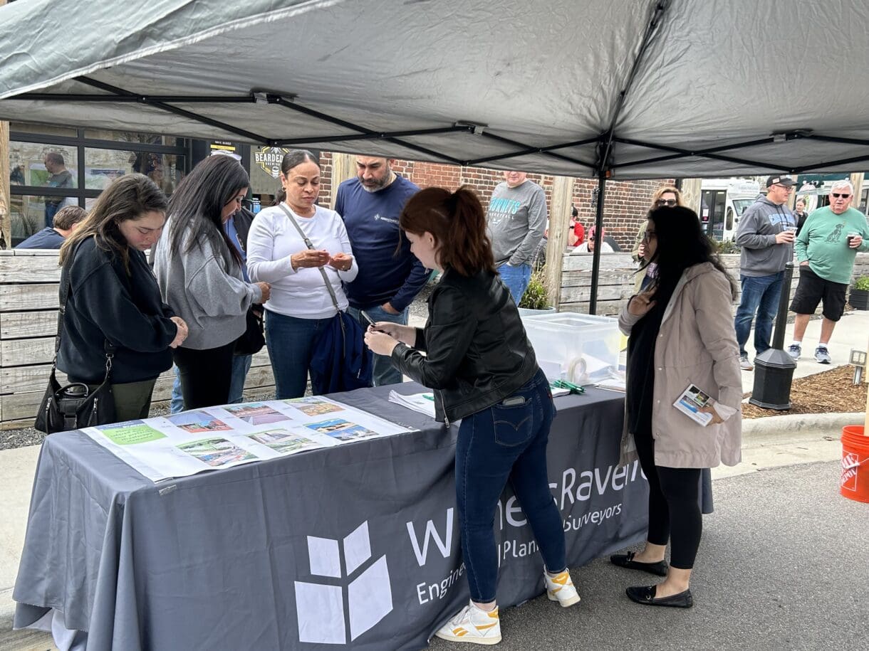 People gathering for a community event.