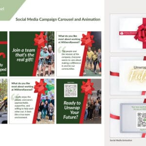 A graphic image for a holiday recruiting campaign for WithersRavenel.